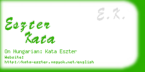 eszter kata business card